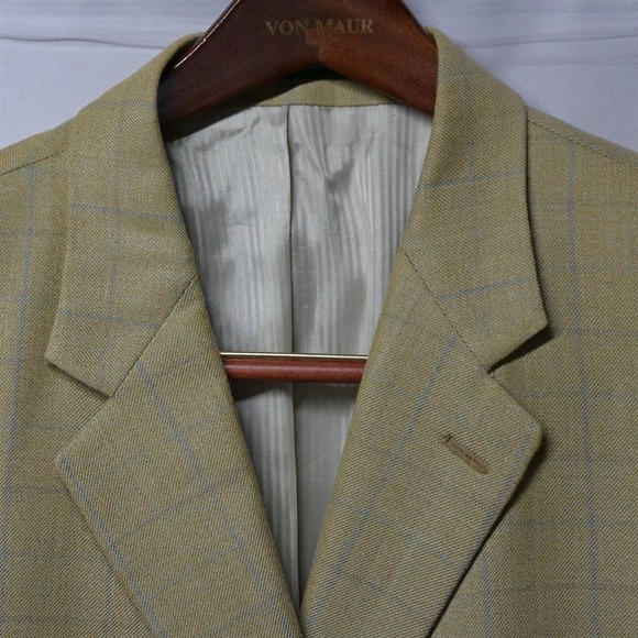 Tallia‎ 44XL Yellow Windowpane 3 Button Blazer Jacket Sport Coat - Picture 5 of 10